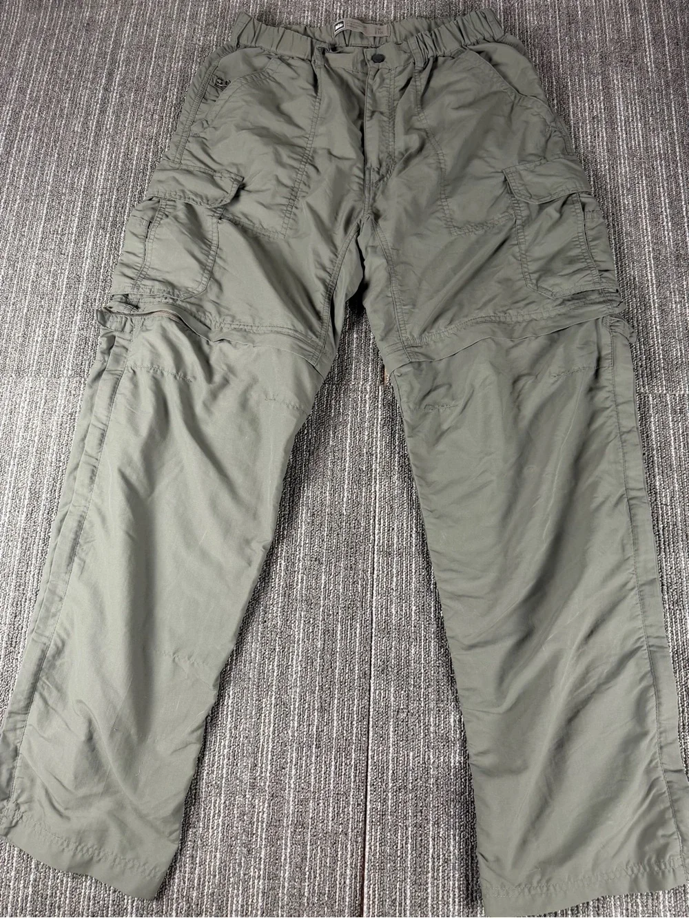 REI Co-op Sahara Men's Convertible Pants M-32 Long Sage Green Zip Off Legs